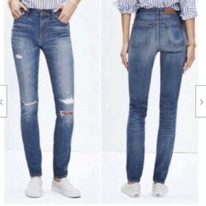 Madewell 9” high riser skinny skinny jeans distressed jeans size 30
